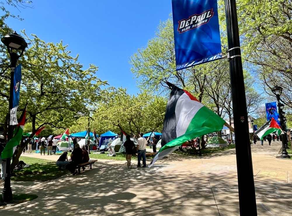 Chicago,,May,1,2024:,Student,Pro-palestinian,Solidarity,Tent,Encampment