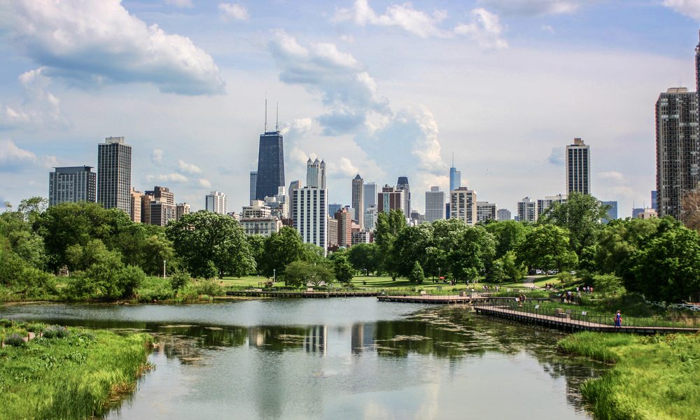 Chicago,Skyline,View,From,Lincoln,Park